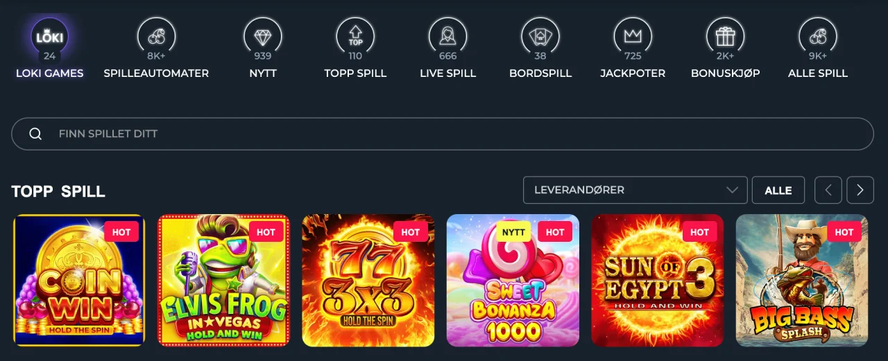 loki casino norge spill