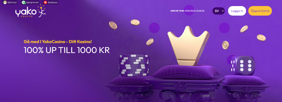 Öppna konto hos Yako Casino