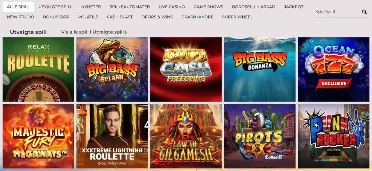 nyspins casino norge spill