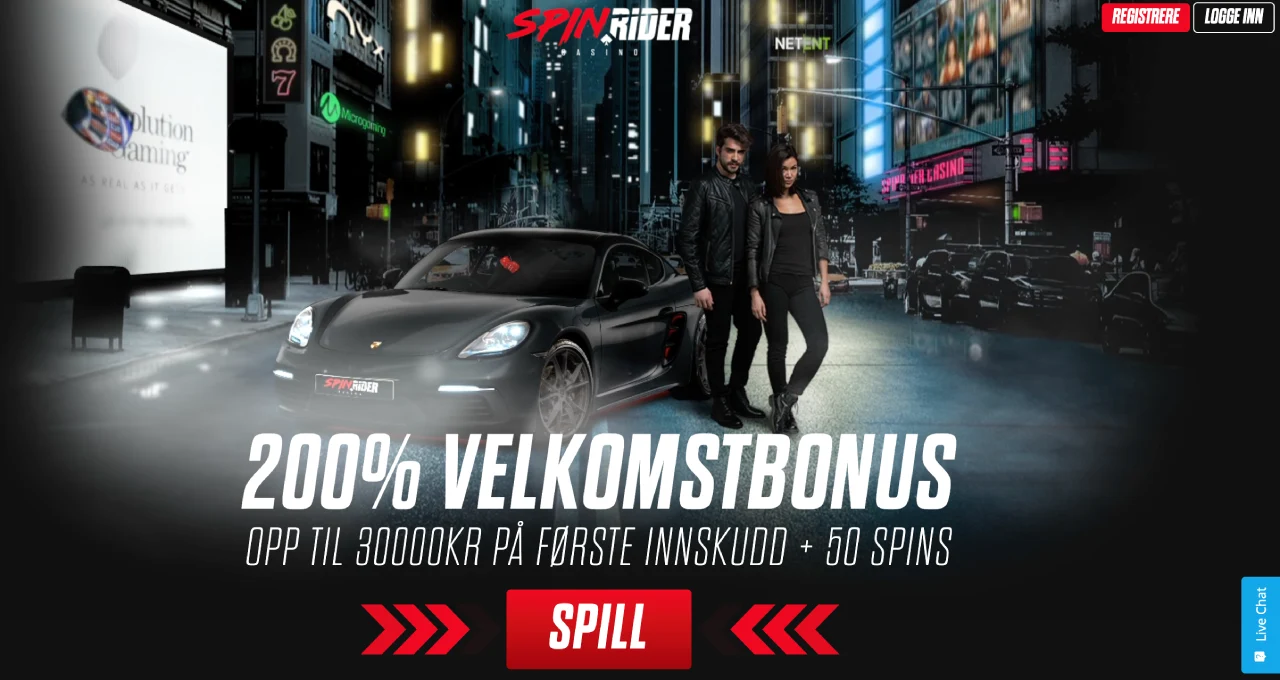 spin rider casino norge bonus