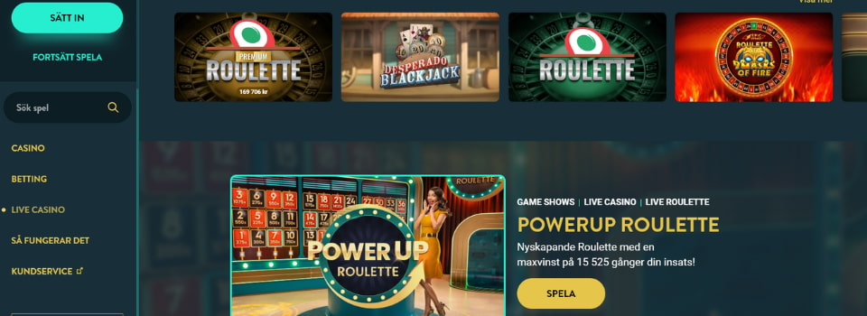 No Account Casino live casinospel