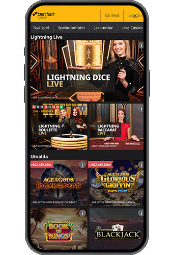 Betfair Casino på mobilen
