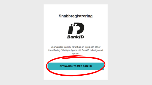 Snabbregistrering med BankID hos Maria Casino