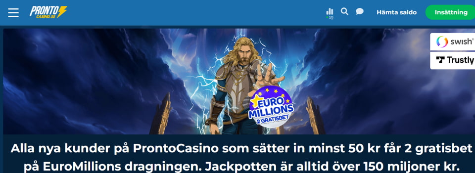 Pronto Casino insättning