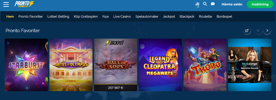 Pronto Casino slots