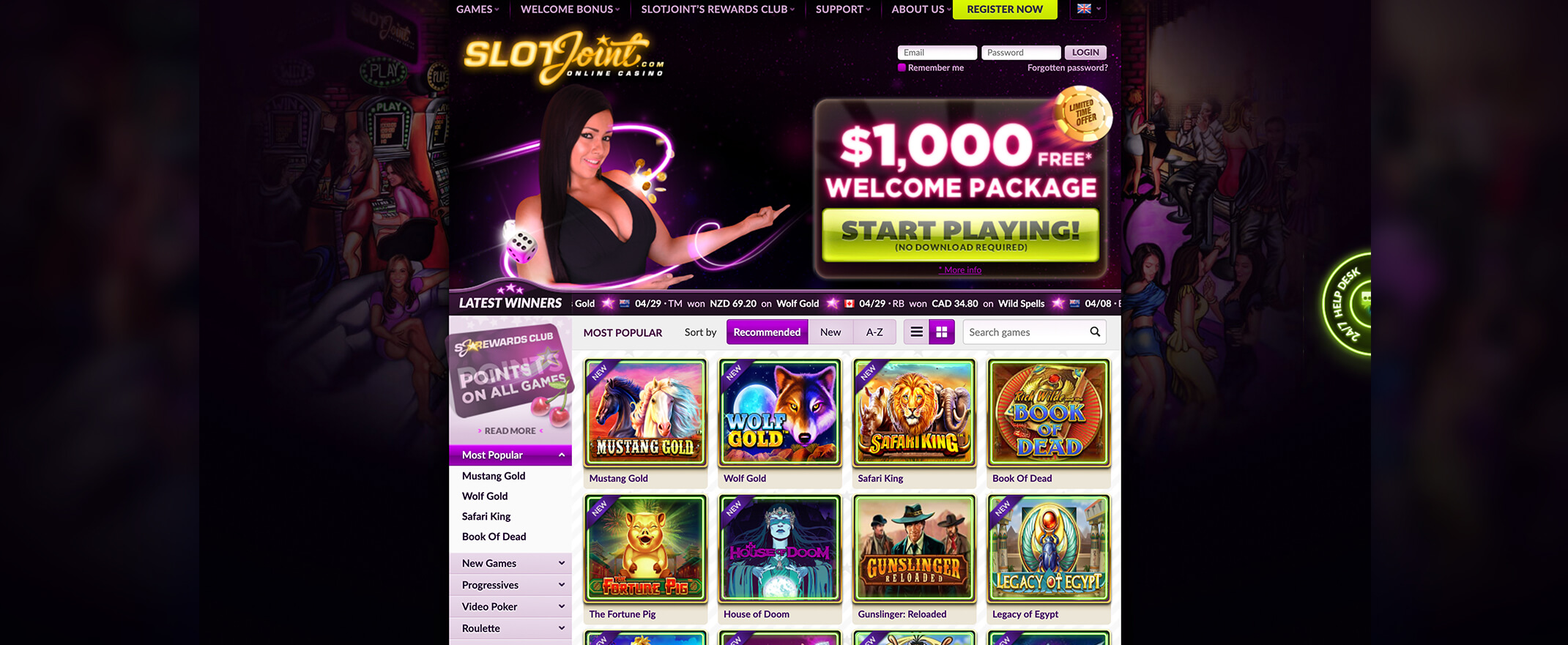 Slotjoint Casino Spiele und Spielautomaten