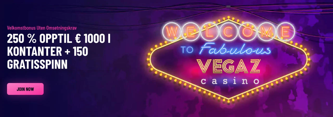 vegaz casino norge bonus