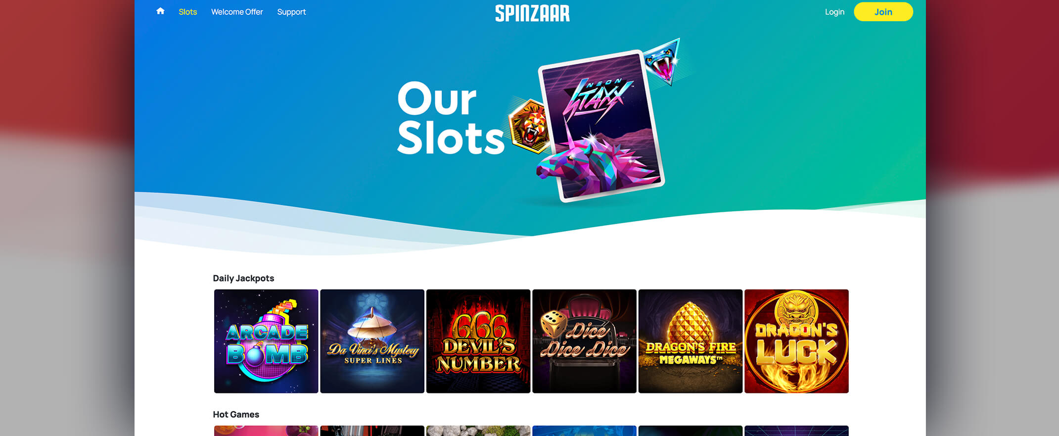Spinzaar Casino Games screenshot
