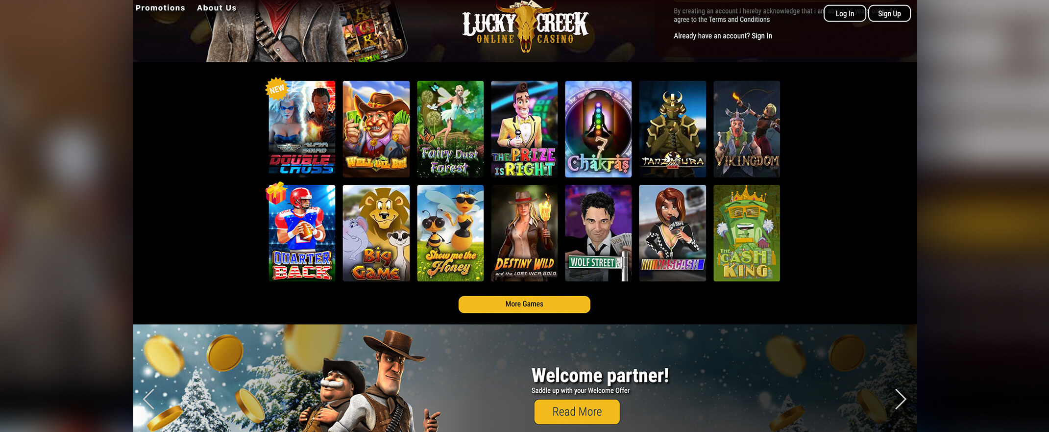 Lucky Creek screenshot of the games
