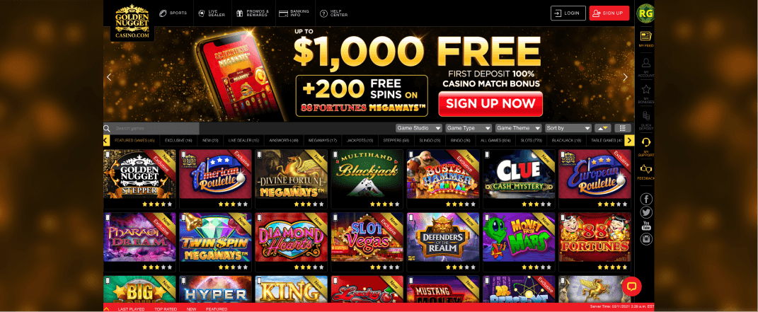 Golden Nugget casino screenshot