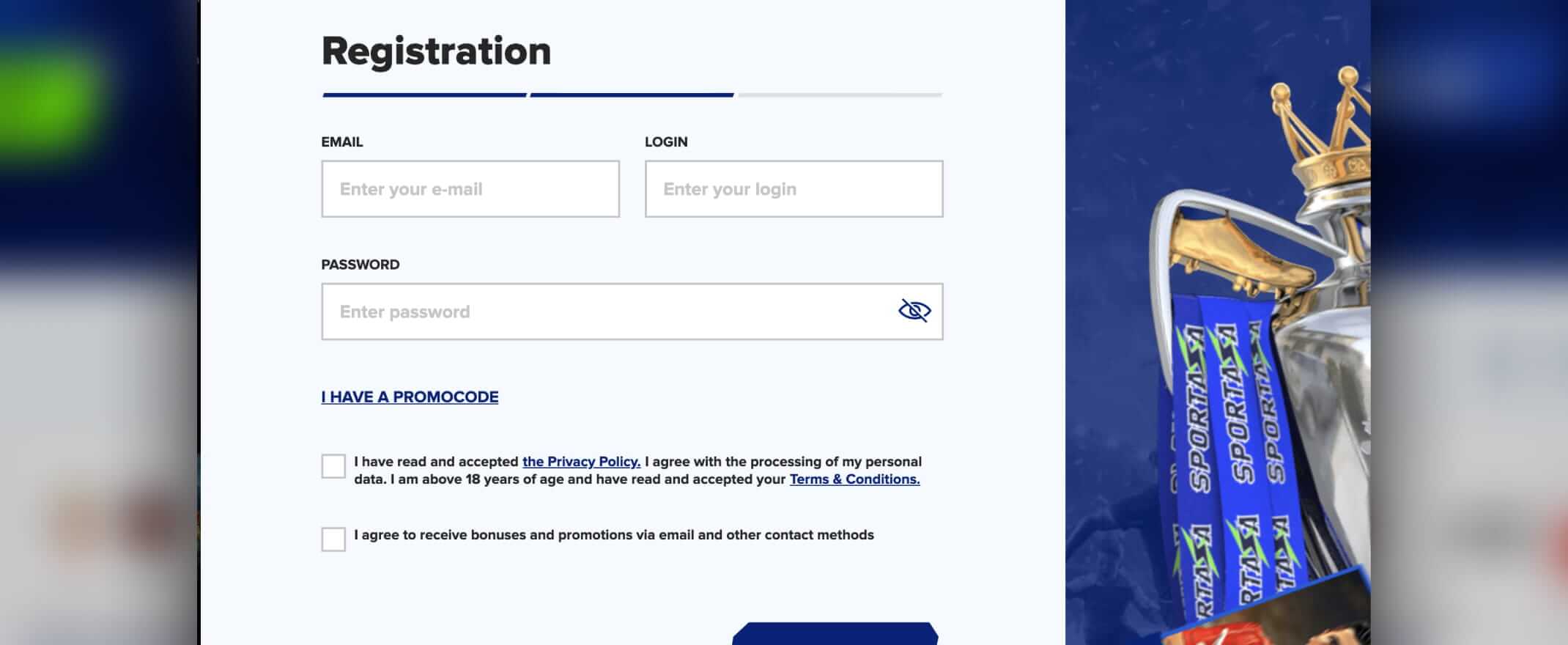 sportaza registration