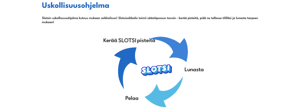 slotsi casinon uskollisuusohjelma