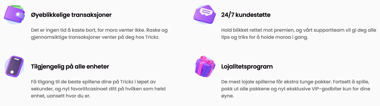 trickz casino norge fordeler