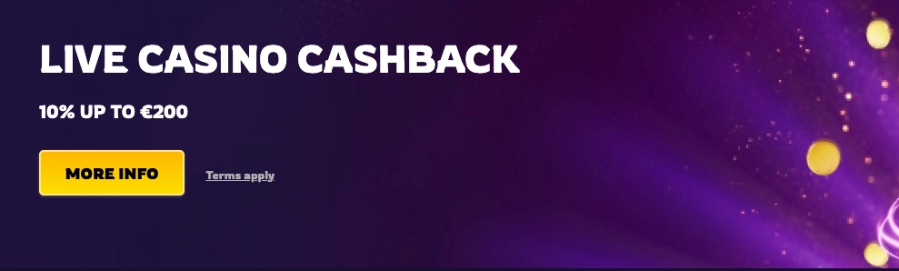 One Step - Live Casino Cashback