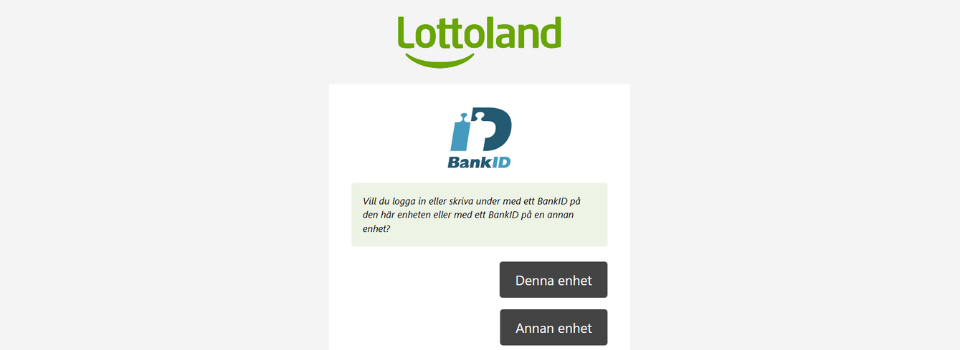 Lottoland Casino mobilt BankID