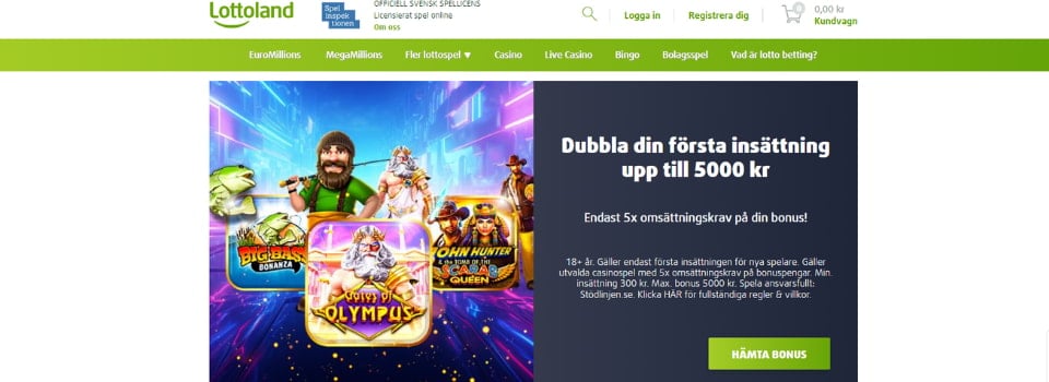 Lottoland Casino hemsida