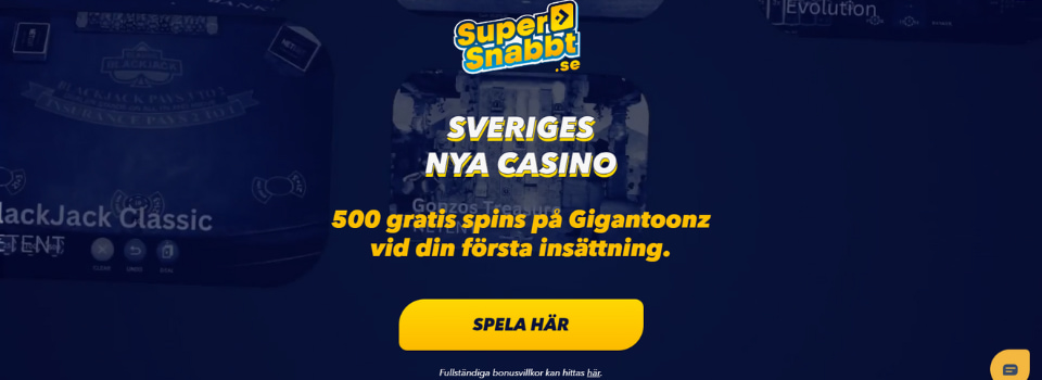 Supersnabbt Casino startsida