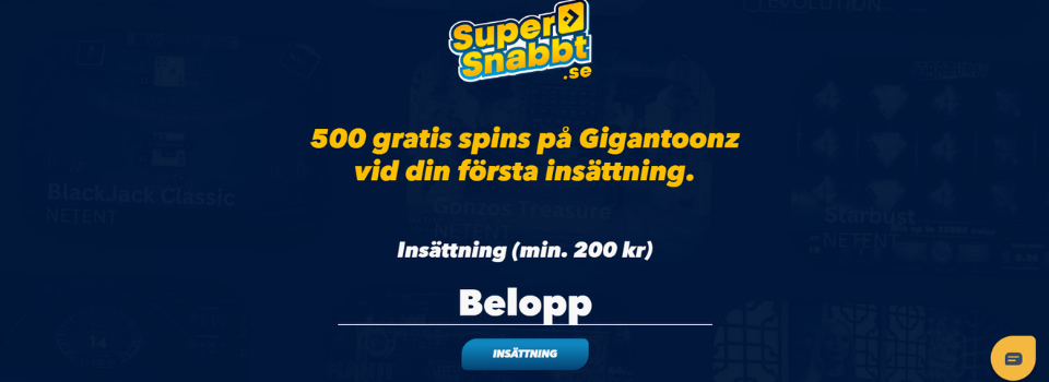 Supersnabbt Casino insättning