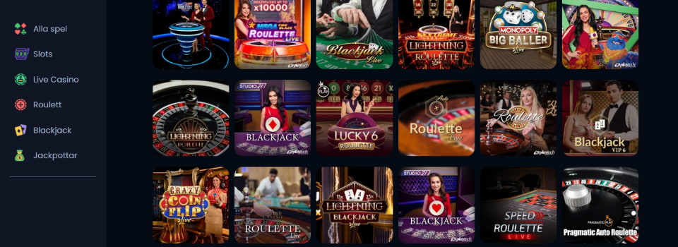 Luna Casino livespel