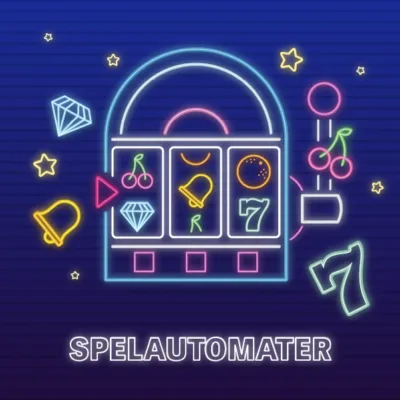 Spelautomat med slotsymmboler, sjuor, ringklocka och diamanter