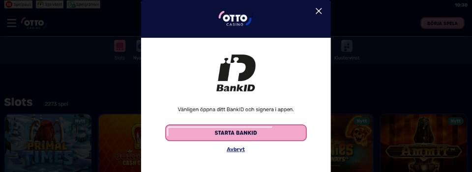 Otto Casino BankID registrering