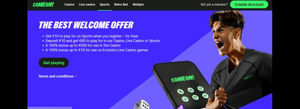 ComeOn Casino Welcome Bonus