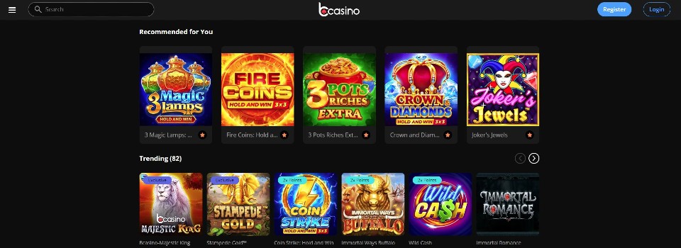 Kuvankaappaus bCasinon peliaulasta, kuvassa 12 suositun peliautomaatin kuvakkeet