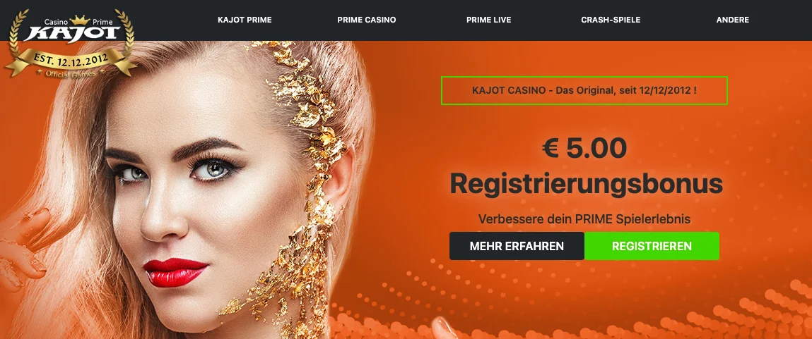 Kajot Casino 5 Euro Bonus ohne Einzahlung