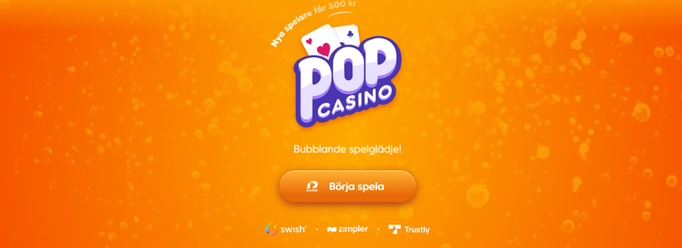 Pop Casino hemsida