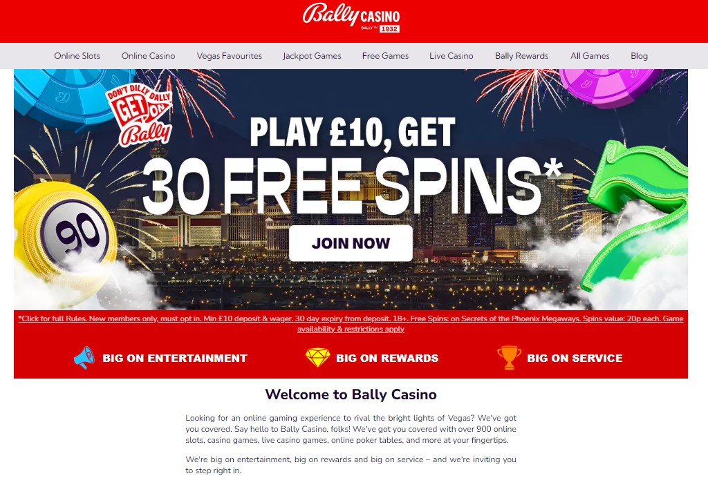 Bally casino Main Page