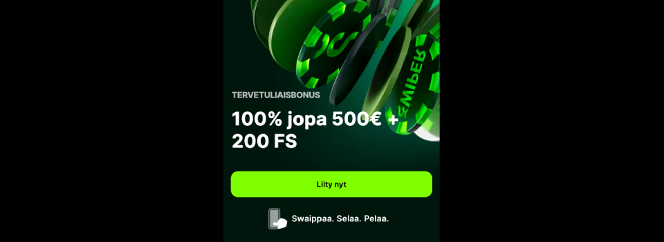 swiper casino tervetuliaisbonus