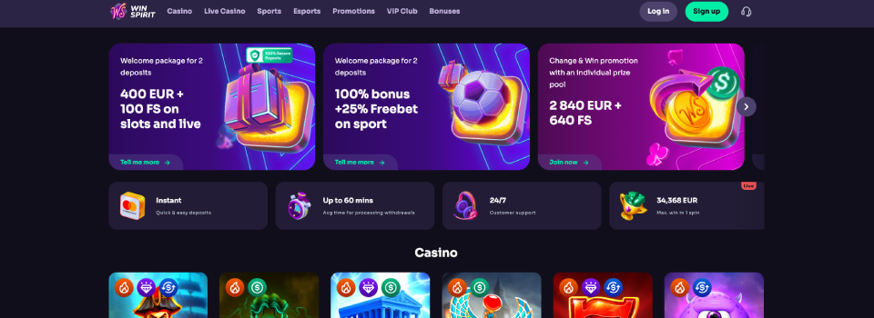 winspirit casino kokemuksia ja arvostelu