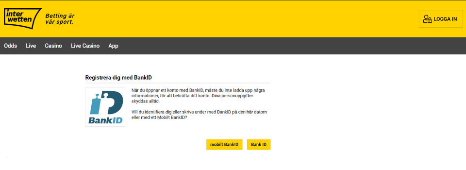 Interwetten Casino BankID