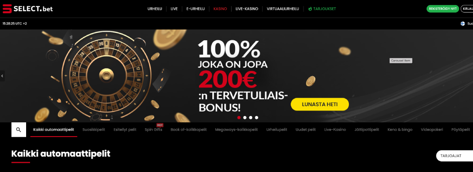 select.bet casino kokemuksia