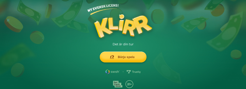 Klirr Casino hemsida