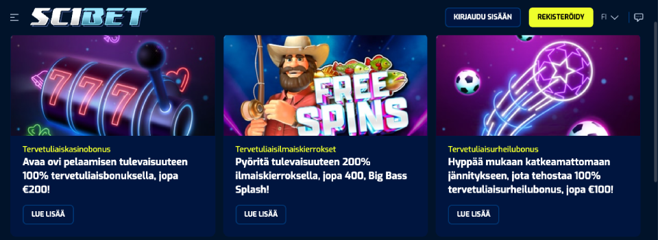 scibet casino bonukset