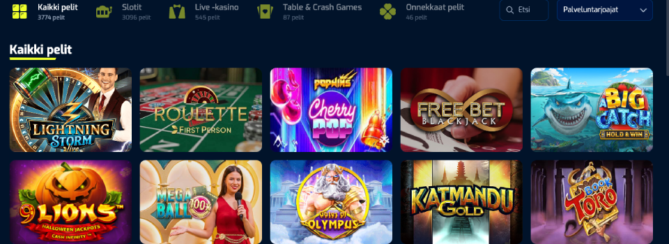 scibet casino pelivalikoima