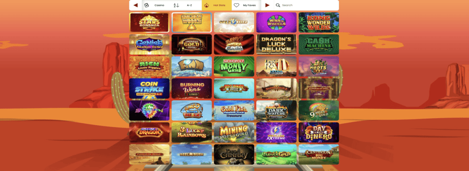 Slot Games available at Wild West Wins