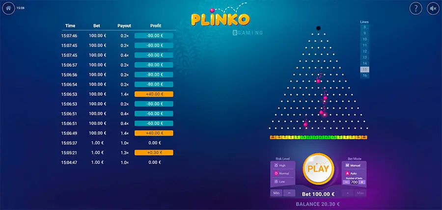 How to play the Plinko Game