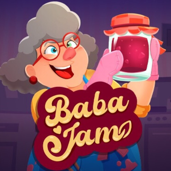 Baba Jam icon showing a woman holding a jar full of jam