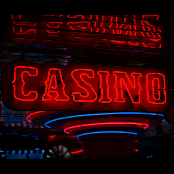 Red Neon Casino Sign