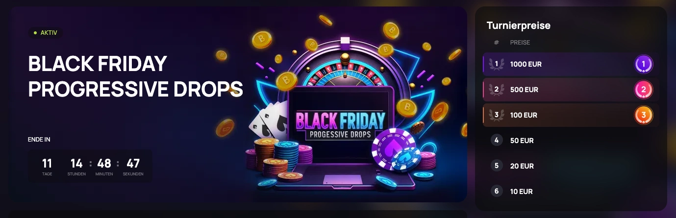 BetAndPlay Black Friday Progressive Drops