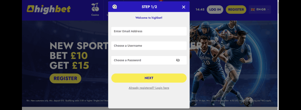 highbet login