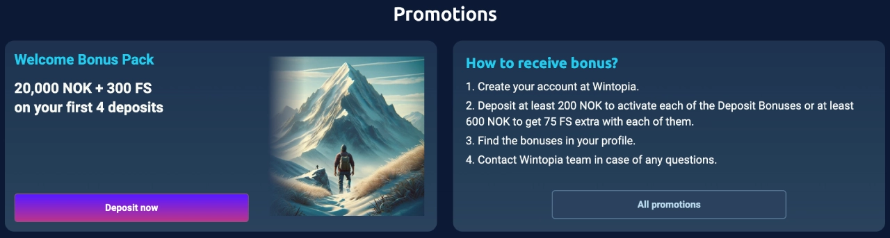 wintopia casino norge bonus