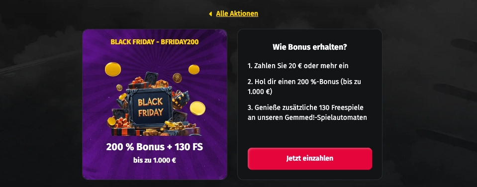 Jettbet Black Friday Casino Bonus