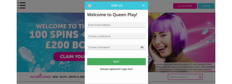 queenplay login