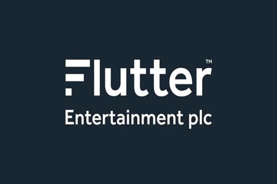 Flutter entertainment logo rectangle black background