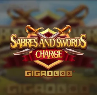 Logo image for Sabres And Swords Charge Gigablox Slot Logo