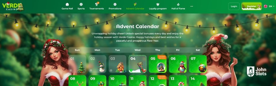 verde casino advent calendar