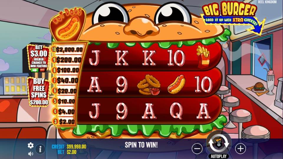 Big Burger Load it up with Xtra Cheese Slot